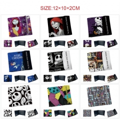 10 Styles The Nightmare Before Christmas PU Short Hidden Snap Button Purse Anime Wallet