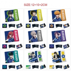 14 Styles Blue Lock PU Short Hidden Snap Button Purse Anime Wallet