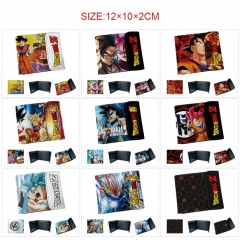 14 Styles Dragon Ball Z PU Short Hidden Snap Button Purse Anime Wallet