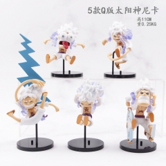 5PCS/SET 11CM One Piece Nika Luffy Cute PVC Doll Anime Figure Toy