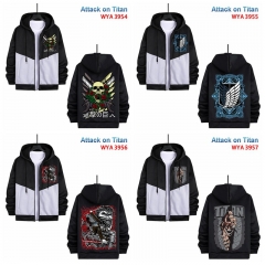 18 Styles Attack on Titan/Shingeki No Kyojin Cartoon Zipper Patch Pocket Coat Anime Hooded Hoodie