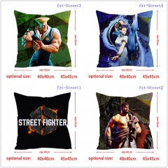 2 Sizes 5 Styles Street Fighter 6 Cartoon Square Anime Pillow