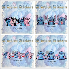 5 Styles Lilo & Stitch Lenticular Flip Anime 3D Stickers