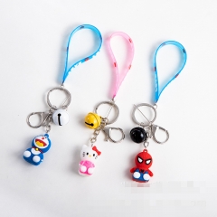 2 Styles Hello Kitty/Marvel Spider Man Figurine Anime Figure Keychain