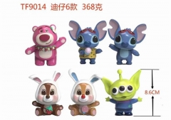 6PCS/SET 8CM Lilo & Stitch TF9014# Cute PVC Doll Anime Figure Toy