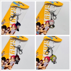 4 Styles Fairy Tail Cartoon Cute Anime Keychain