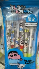 6PCS/SET Crayon Shin-chan Cartoon Pattern Anime Pen