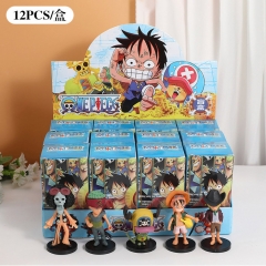 12PCS/SET One Piece Cartoon Blind Box PVC Anime Figure