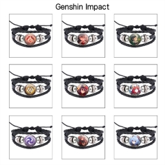 42 Styles Genshin Impact Cartoon Anime Bracelet Wristband
