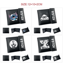 8 Styles Lilo & Stitch PU Folding Purse Anime Short Wallet