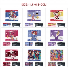 12 Styles The Amazing Digital Circus Cartoon Pattern PU Purse Anime Short Wallet