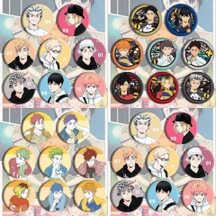 (8PCS/SET) 3 Styles 58MM Haikyuu Cartoon Anime Alloy Badge Brooch