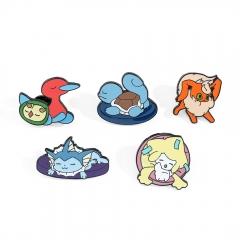 5 Styles Pokemon Cartoon Pendant Character Anime Badge Brooch