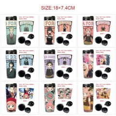 9 Styles SPY×FAMILY Cartoon Pattern Mug Anime Plastic Water Cup