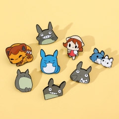 8 Styles My Neighbor Totoro Cartoon Pendant Character Anime Badge Brooch