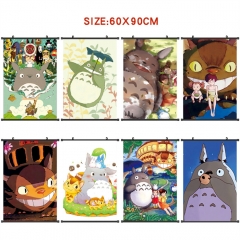 60*90CM 21 Styles My Neighbor Totoro Wall Scroll Cartoon Pattern Decoration Anime Wallscroll