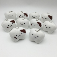 10PCS/SET 7X9CM Encapsulation of teeth Anime Plush Toy Pendant