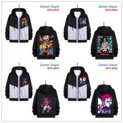 7 Styles Demon Slayer: Kimetsu no Yaiba Cartoon Zipper Coat Anime Hooded Hoodie
