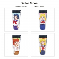 8 Styles 350ML Pretty Soldier Sailor Moon Cartoon Pattern Mug Anime Plastic Water Cup