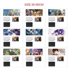 30*80CM 11 Styles Genshin Impact Anime Mouse Pad