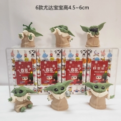 6PCS/SET 6CM Star Wars Baby Yoda Cartoon Blind Box Anime PVC Figure Toy