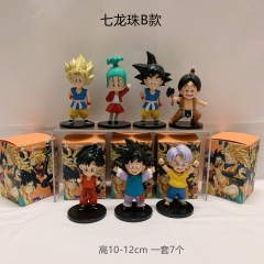 7PCS/SET 10-12CM Dragon Ball Z Cartoon Blind Box Anime PVC Figure Toy