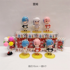 6PCS/SET 10CM Re: Life in a Different World from Zero Cartoon Blind Box Anime PVC Figure Toy