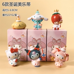 6PCS/SET 5-6.8CM Sanrio Kuromi My Melody Cartoon Blind Box Anime PVC Figure Toy