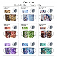 10 Styles 400ML Genshin Impact Cartoon Cup Anime Ceramic Mug
