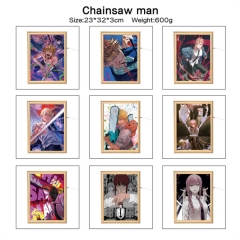 10 Styles Chainsaw Man Mirror Light Photo Frame Picture Lamp Anime Nightlight