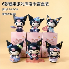 6PCS/SET 7.5-8.5CM Sanrio Kuromi Cartoon Blind Box Anime PVC Figure Toy
