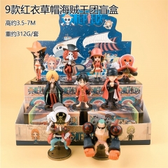 9PCS/SET 3.5-7CM One Piece Cartoon Blind Box Anime PVC Figure Toy