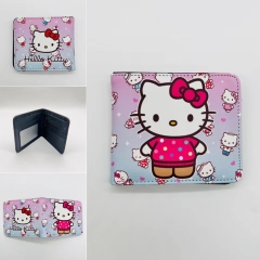 2 Styles Hello Kitty Cartoon Pattern Anime Wallet Purse