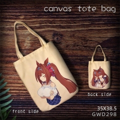 2 Styles Uma Musume Pretty Derby Canvas Anime Shopping Bag