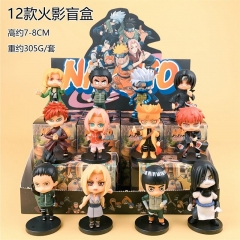 12PCS/SET 7-8CM Naruto Cartoon Blind Box Anime PVC Figure Toy