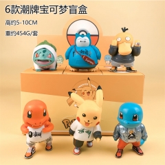 6PCS/SET 5-10CM Pokemon Cartoon Blind Box Anime PVC Figure Toy