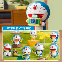 8pcs/set Original Doraemon Cartoon Game Blind Box Anime PVC Figure