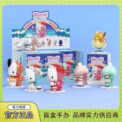 6pcs/set Original Sanrio Snow Dream Cartoon Game Blind Box Anime PVC Figure