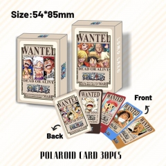 5.4*8.5CM 30PCS/SET One Piece Anime Paper Lomo Card