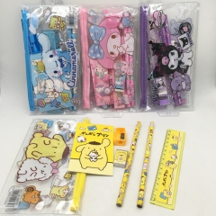 12PCS/SET Sanrio Hello Kitty Kuromi Cinnamoroll My Melody Anime Pencil Bag