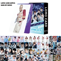 5.4*8.5CM 60PCS/SET K-POP Stray Kids Anime Paper Lomo Card