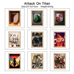 9 Styles 2 Sizes Attack on Titan/Shingeki No Kyojin Mirror Light Photo Frame Picture Lamp Anime Nightlight