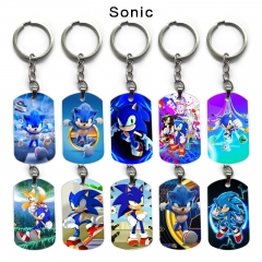 10 Styles Sonic the Hedgehog Cartoon Character Decoration Anime Alloy keychain
