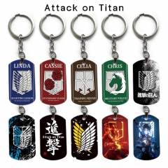12 Styles Attack on Titan/Shingeki No Kyojin Cartoon Character Decoration Anime Alloy keychain