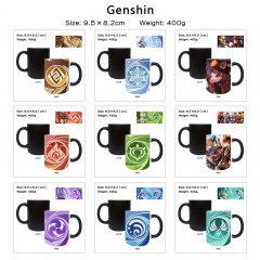 10 Styles Genshin Impact Cartoon Pattern Ceramic Cup Anime Changing Color Ceramic Mug