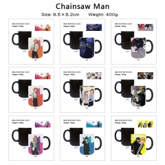 10 Styles Chainsaw Man Cartoon Pattern Ceramic Cup Anime Changing Color Ceramic Mug
