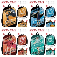 5 Styles Haikyuu Cartoon Anime Backpack Bag+Lunch Bag+Pencil Bag