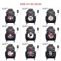 9 Styles The Amazing Digital Circus Anime Cosplay Cartoon Canvas Colorful Backpack Bag With Data Line Connector