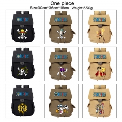 24 Styles One Piece Cosplay Cartoon Canvas Students Backpack Anime Bag