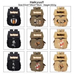 10 Styles Haikyuu Cosplay Cartoon Canvas Students Backpack Anime Bag
